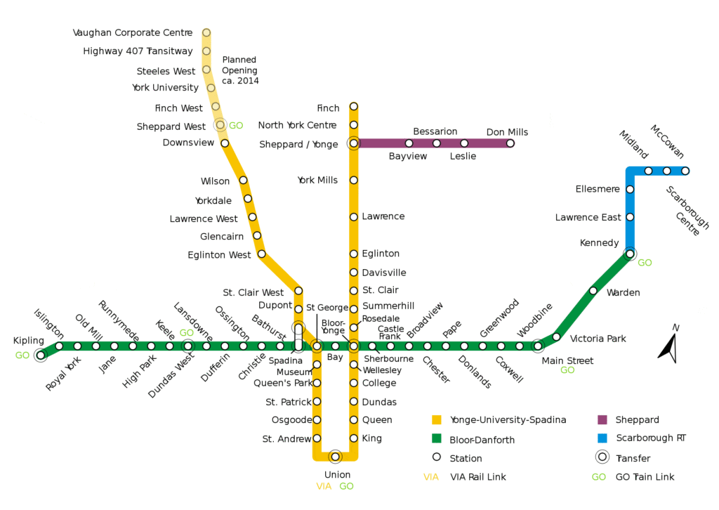 多伦多地铁地图